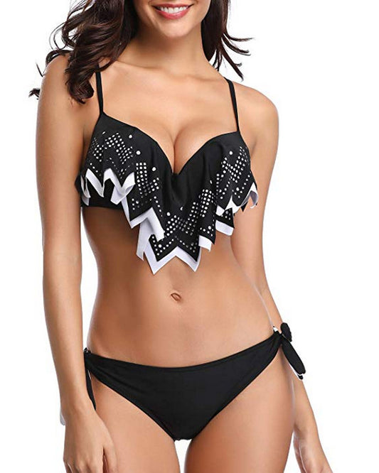 Sexy and Stylish Ruffled Top Bikini for Women's Spring Break 2024