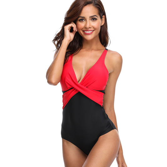 2023 Solid Color One Piece Swimsuit for Women - Push Up Feature, High Waist Design - Perfect for Beach Wear and Bathing Suits